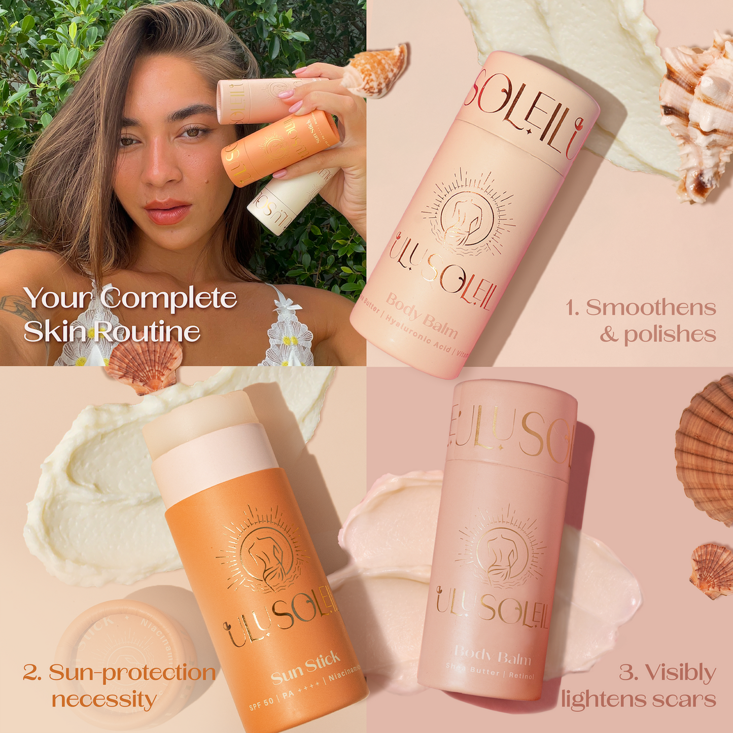 Stick Trio - HA, Retinol, Sun Stick