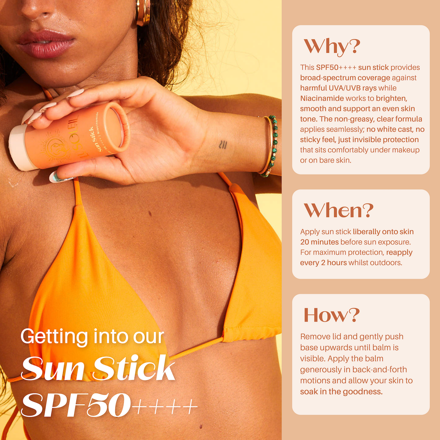 Sun Stick SPF50++++ Sunscreen with Niacinamide
